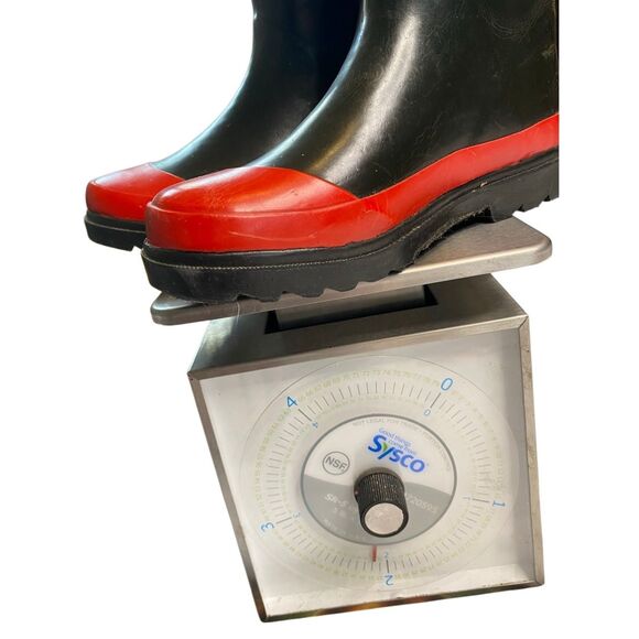 Fire Department Boys Rubber Waterproof Mid-Calf Red Black Pull On Rain Boots - Picture 13 of 13